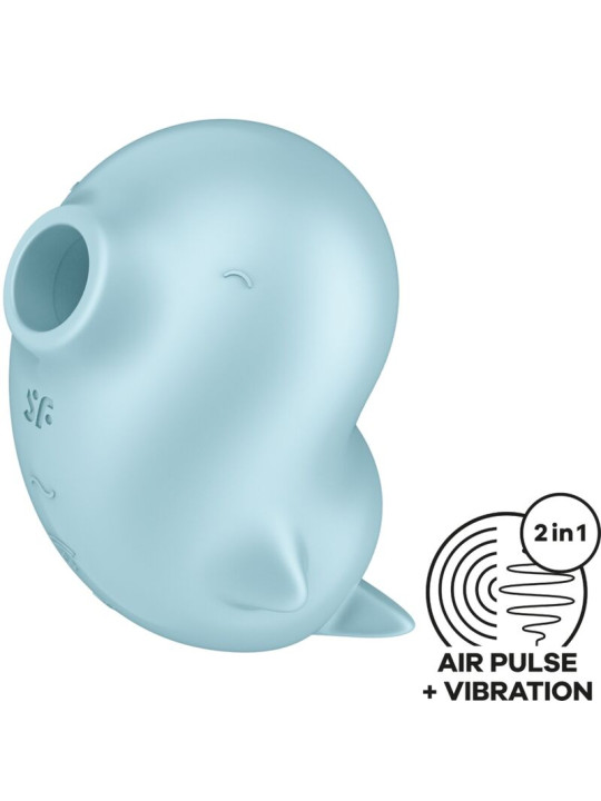 SATISFYER - SASSY SEAL ESTIMULADOR & VIBRADOR AZUL