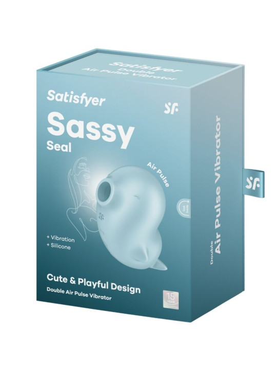 SATISFYER - SASSY SEAL ESTIMULADOR & VIBRADOR AZUL