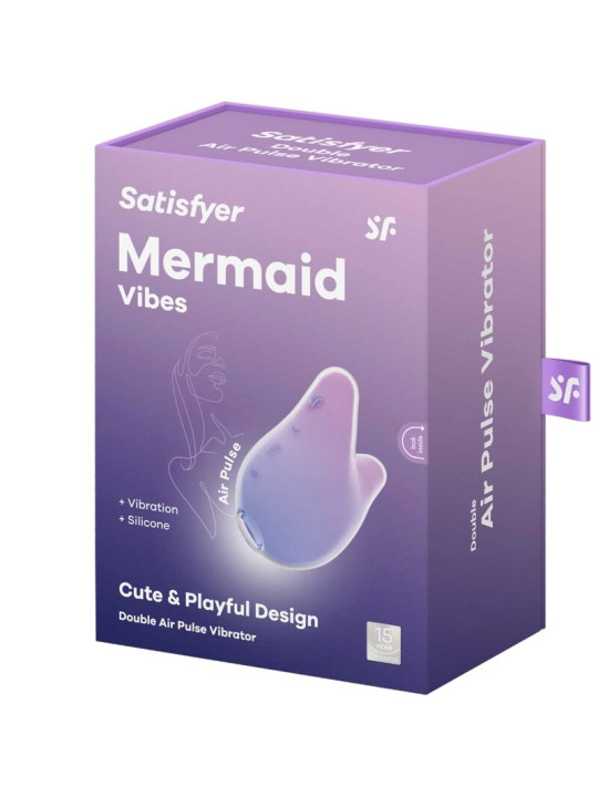 SATISFYER - MERMAID VIBES ESTIMULADOR & VIBRADOR VIOLETA Y ROSA