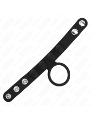 KINK - ANILLO PENE CUERO 3.5 CM CON CIERRE A PRESIÓN 23 X 2 CM