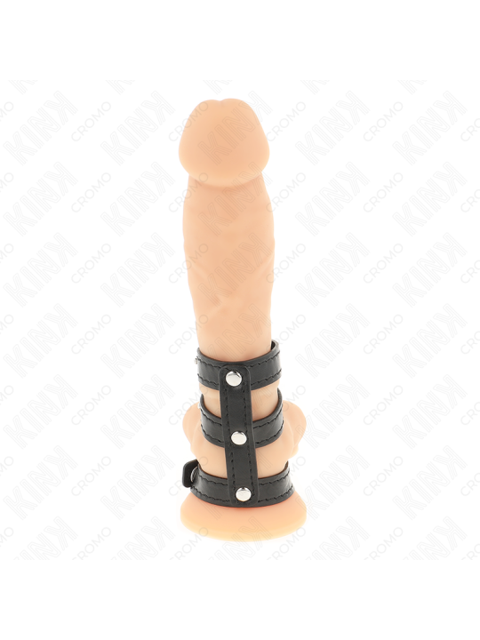 KINK - ANILLO PENE POLIPIEL TRIPLE CON CIERRE A PRESIÓN