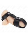 KINK - ANILLO JAULA PENE CUERO CON DIVISOR DE BOLAS AJUSTABLE