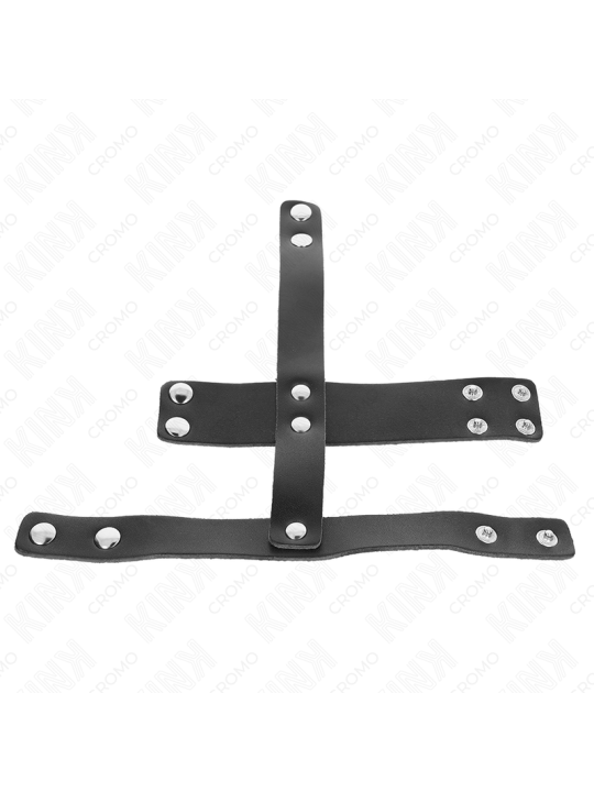 KINK - ANILLO JAULA PENE CUERO CON DIVISOR DE BOLAS AJUSTABLE