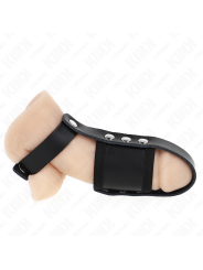 KINK - ANILLO JAULA PENE CUERO CON CORREA DIVISORIA DE BOLAS RECUBIERTO AJUSTABLE