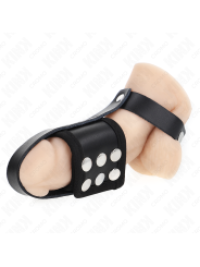 KINK - ANILLO JAULA PENE CUERO CON CORREA DIVISORIA DE BOLAS RECUBIERTO AJUSTABLE
