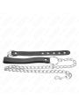 KINK - ANILLO PENE CUERO CON CORREA 21.5 X 2 CM Y CADENA METAL 60 CM