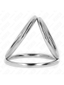KINK - ANILLO PENE TRIPLE METAL CROMADO 3.2 CM A 4.5 CM