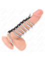 KINK - 7 ANILLOS PENE METAL 3.2 CM A 5 CM CONECTADOS POR POLIPIEL