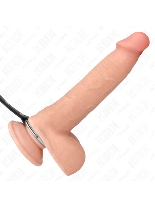 KINK - ANILLO PENE METAL CON CADENA Y PINZAS PARA PEZONES AJUSTABLE