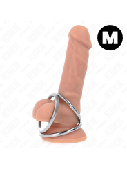 KINK - ANILLO PENE TRIPLE METAL CROMADO 3.8 CM A 5 CM MODELO 2