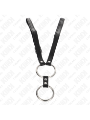 KINK - ANILLO PENE DOBLE METAL 3.8 CM A 5 CM CON CINTURÓN DE POLIPIEL 112 CM