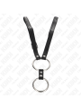 KINK - ANILLO PENE DOBLE METAL 3.8 CM A 5 CM CON CINTURÓN DE POLIPIEL 112 CM