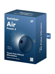 SATISFYER - AIR POWER 4 ESTIMULADOR & VIBRADOR 12 VIBRACIONES AZUL