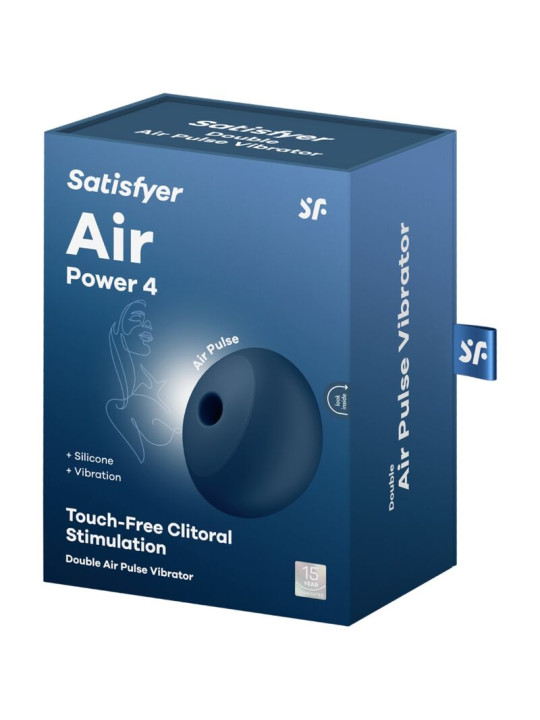 SATISFYER - AIR POWER 4 ESTIMULADOR & VIBRADOR 12 VIBRACIONES AZUL