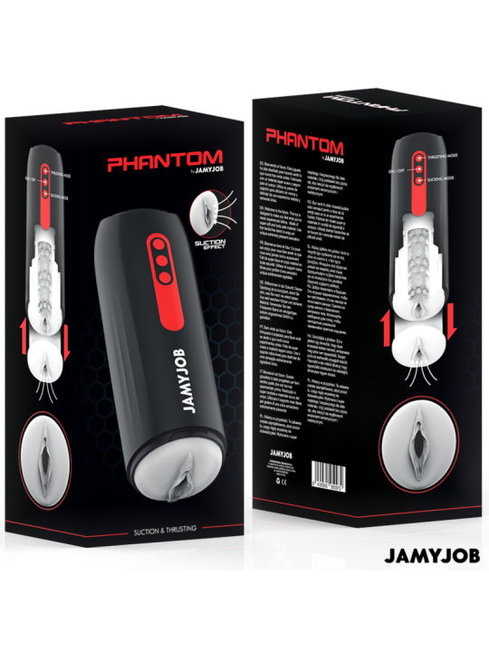 Jamyjob Phantom: masturbador automático con succión y empuje