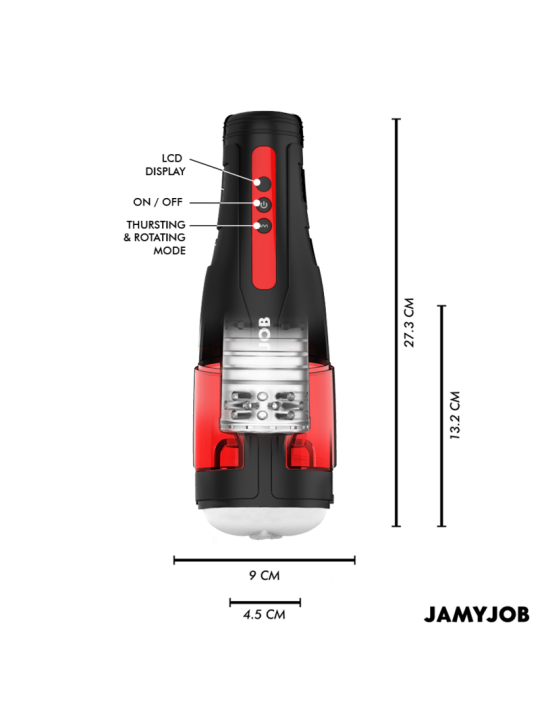 JAMYJOB - CYCLONE MASTURBADOR VAGINA AUTOMÁTICO 10 MODOS ROTACIÓN Y EMPUJE