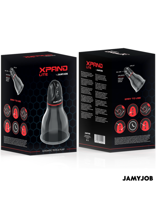 JAMYJOB - XPAND LITE BOMBA AUTOMÁTICA DE TESTÍCULOS 3 NIVELES DE SUCCIONADOR GRIS