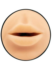 Primer plano de la funda de boca en TPE del masturbador Kiiroo Feel Mouth Stroker