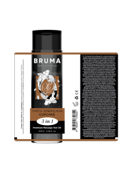 BRUMA - ACEITE DE MASAJE PREMIUM EFECTO CALOR SABOR TARTA AMERICANA 3 EN 1 - 100 ML