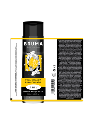 BRUMA - ACEITE DE MASAJE PREMIUM EFECTO CALOR SABOR PIÑA COLADA 3 EN 1 - 100 ML