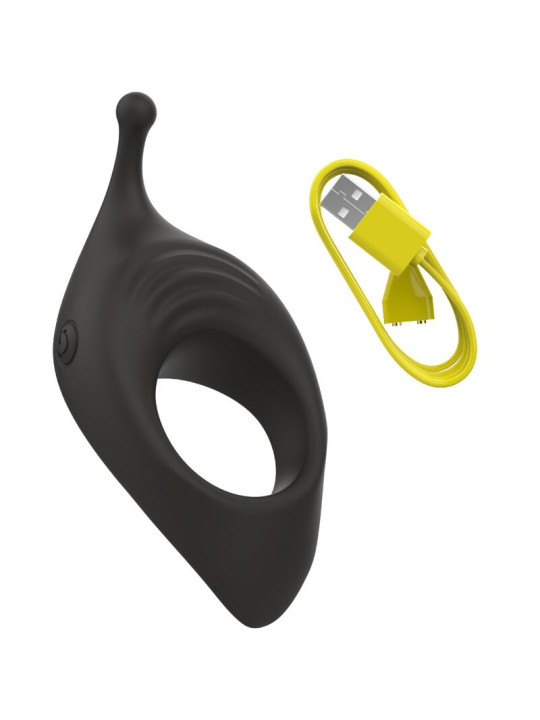 B SWISH - BCHARMED RHYTHM INFINITE DELUXE ANILLO PARA PENE 15 VIBRACIONES NEGRO