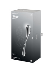 SATISFYER - STAR FORCE 3 DILDO ACERO INOXIDABLE DOBLE USO