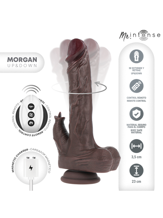MR INTENSE - MORGAN REALÍSTICO MULTIFUNCIÓN CON VIBRACIÓN Y UP AND DOWN CONTROL REMOTO 23 CM -O- 3.5 CM