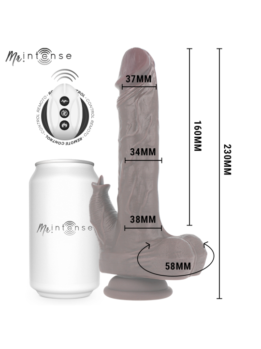 MR INTENSE - MORGAN REALÍSTICO MULTIFUNCIÓN CON VIBRACIÓN Y UP AND DOWN CONTROL REMOTO 23 CM -O- 3.5 CM