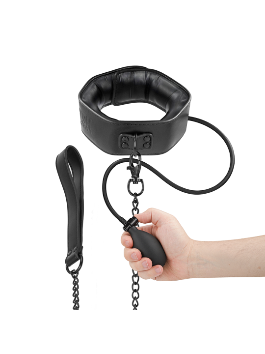 FETISH SUBMISSIVE BONDAGE - COLLAR BONDAGE INFLABLE CON TIRADOR