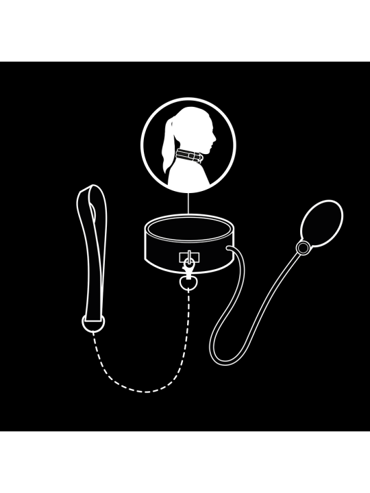 FETISH SUBMISSIVE BONDAGE - COLLAR BONDAGE INFLABLE CON TIRADOR