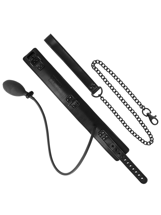 FETISH SUBMISSIVE BONDAGE - COLLAR BONDAGE INFLABLE CON TIRADOR