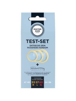 MISTER SIZE - TEST SET 3 PRESERVATIVOS DIFERENTES TALLAS + CINTA MÉTRICA