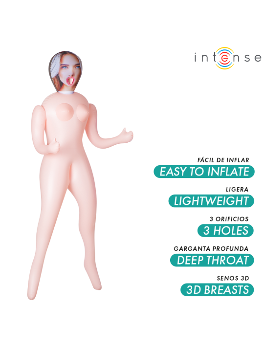 INTENSE DOLLS - NICOLE MUÑECA HINCHABLE CON TRES ORIFICIOS