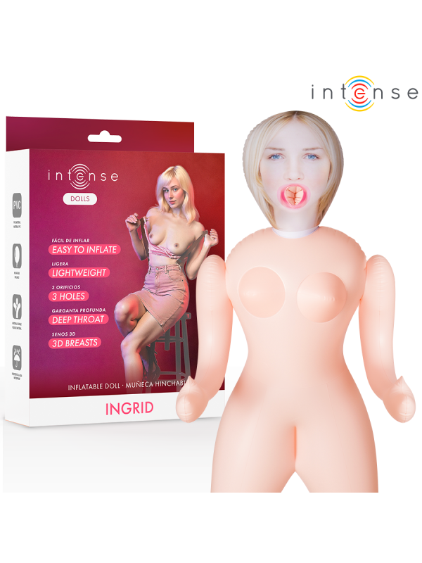 INTENSE DOLLS - INGRID MUÑECA HINCHABLE CON TRES ORIFICIOS