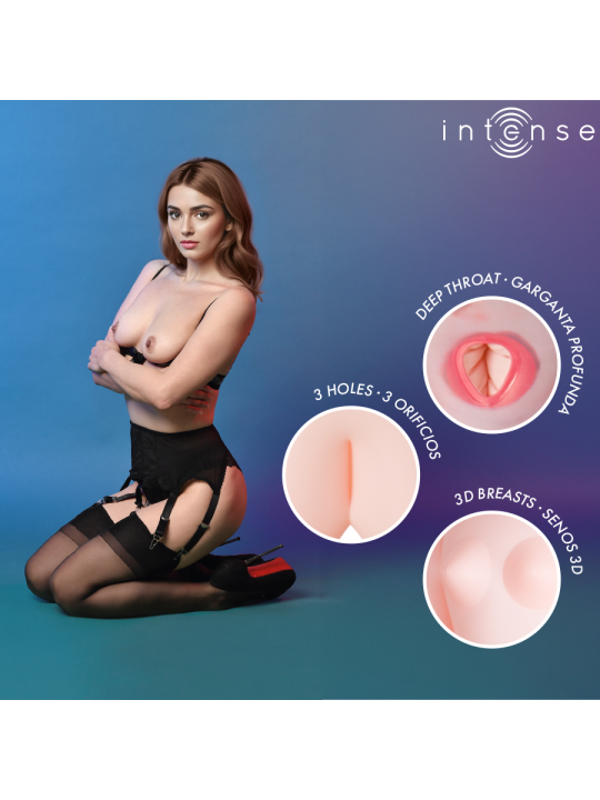 INTENSE DOLLS - MONIQUE MUÑECA HINCHABLE CON TRES ORIFICIOS