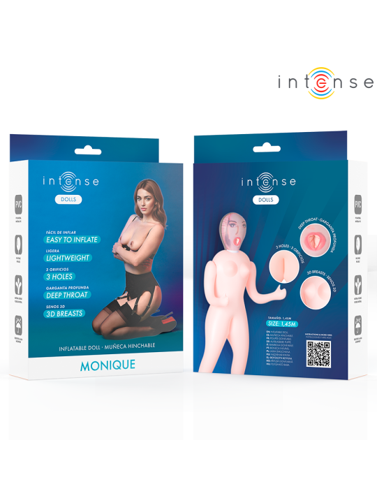 INTENSE DOLLS - MONIQUE MUÑECA HINCHABLE CON TRES ORIFICIOS