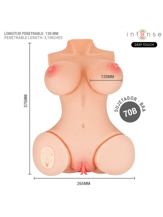 Intense Deep Touch Vero: torso masturbador realista 5,5 kg