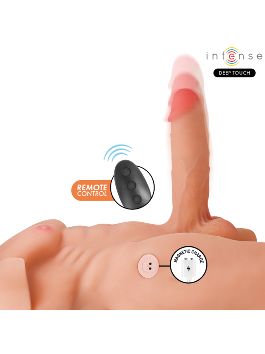 INTENSE DEEP TOUCH - MARTY TORSO CON ANO Y DILDO REALÍSTICO CON EMPUJE Y VIBRACIÓN CONTROL REMOTO 6.2 KG