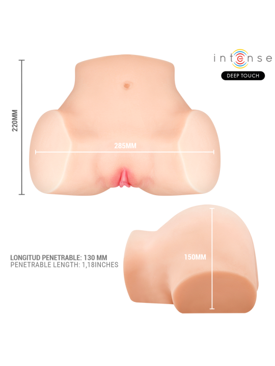 INTENSE DEEP TOUCH - NICOLE MASTURBADOR VAGINA CON EFECTO SUCCIÓN, CALOR, VIBRACIÓN Y VOZ CON CONTROL REMOTO 5.3 KG