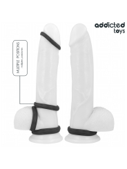 ADDICTED TOYS - SET ANILLOS PENE TEXTURIZADOS 4 TAMAÑOS