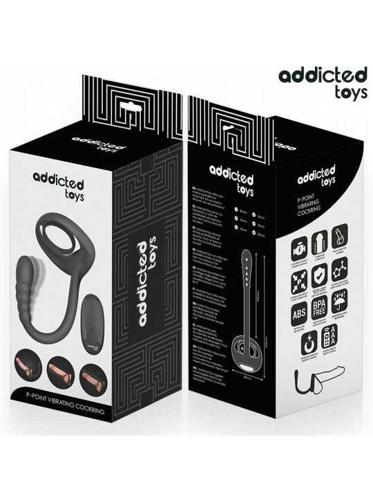 ADDICTED TOYS - ANILLO PENE VIBRADOR PUNTO·P CONTROL REMOTO
