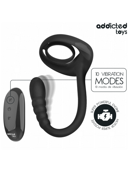 ADDICTED TOYS - ANILLO PENE VIBRADOR PUNTO·P CONTROL REMOTO