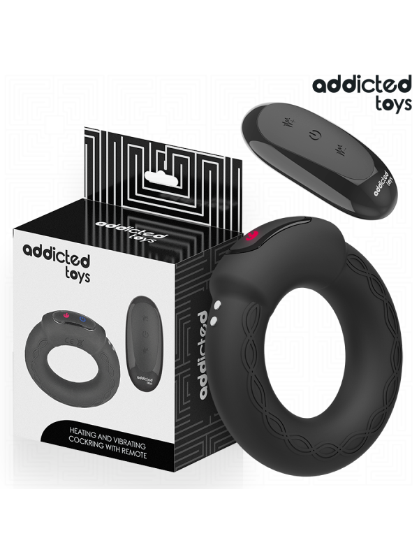 ADDICTED TOYS - ANILLO PENE VIBRADOR EFECTO CALOR CONTROL REMOTO