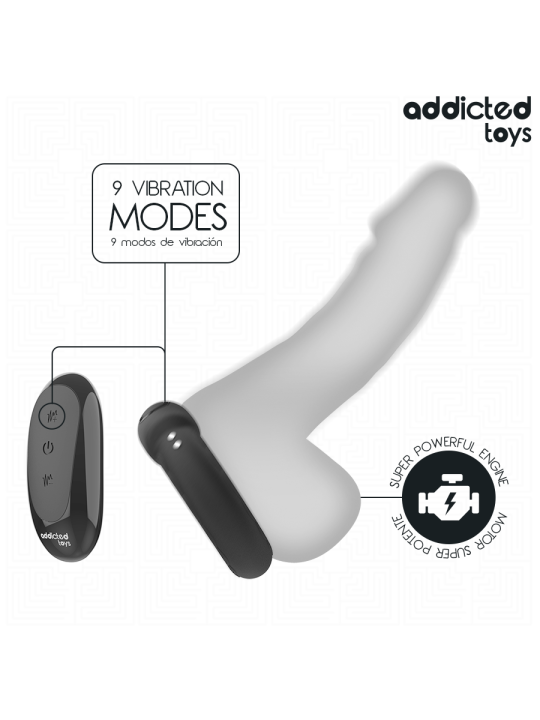 ADDICTED TOYS - ANILLO PENE VIBRADOR EFECTO CALOR CONTROL REMOTO