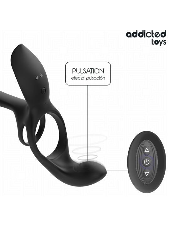 ADDICTED TOYS - ANILLO DOBLE PARA EL PENE CON ESTIMULADOR DE CLÍTORIS
