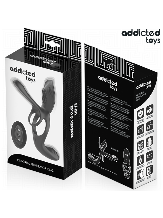 ADDICTED TOYS - ANILLO DOBLE PARA EL PENE CON ESTIMULADOR DE CLÍTORIS