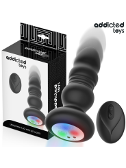 ADDICTED TOYS - PLUG ANAL VIBRADOR THRUSTING Y LUZ LED CONTROL REMOTO