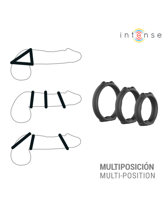 INTENSE - PETER SET DE 3 ANILLOS MODELO 9