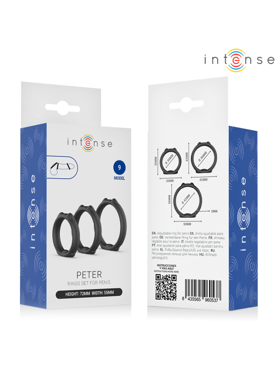 INTENSE - PETER SET DE 3 ANILLOS MODELO 9
