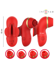 INTENSE - PATTY ESTIMULADOR CON 4 CABEZALES, SUCCIÓN, TAPPING, TICKLING Y LICKING